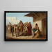 Scene orientale, verkoop van paarden - Henryk Pillati — ingelijst kunstwerk aan de muur