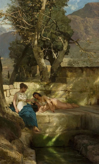 Henryk Siemiradzki - At the fountain head Roman idyll.webp