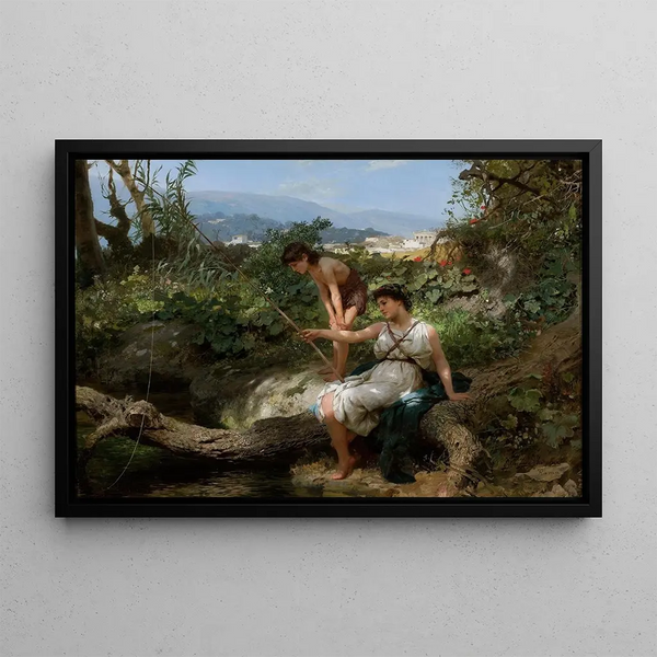 Idylle romaine Pêche - Henryk Siemiradzki — ingelijst kunstwerk aan de muur
