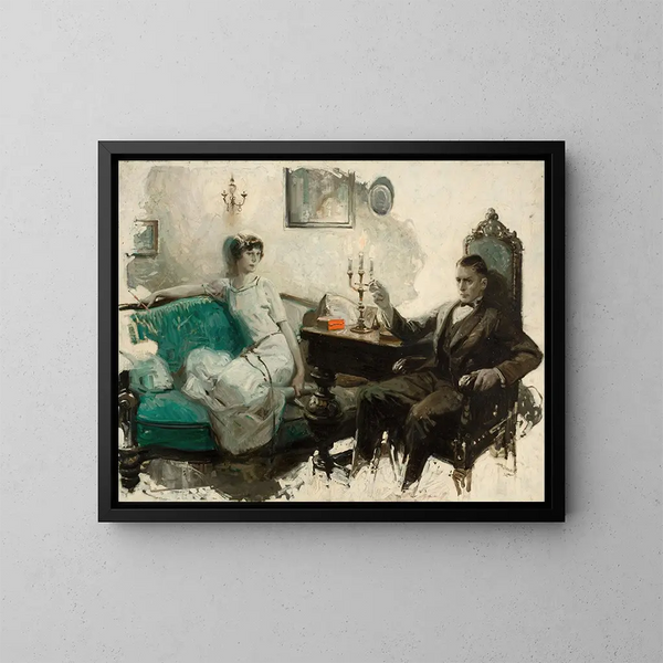 Contemplation - Herbert Morton Stoops — framed artwork on a wall