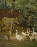 In de boerderijtuin - Herbert William Weekes — weergave van het kunstwerk