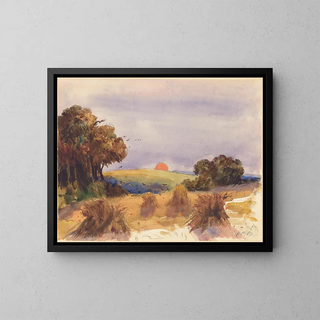 Hercules Brabazon Brabazon - A Cornfield at Sunset.webp