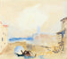 a gondola passing under a bridge in Venice - Hercules Brabazon Brabazon — artwork view