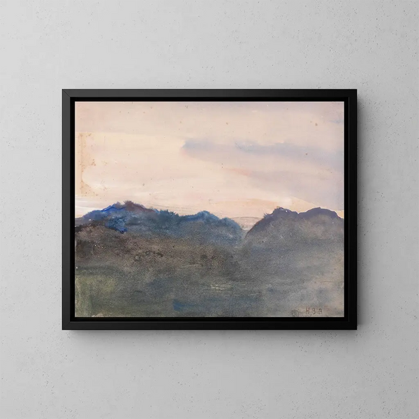 Landschap van de avond - Hercules Brabazon Brabazon — ingelijst kunstwerk aan de muur