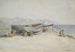 Vissersboten aan de kust - Hercules Brabazon Brabazon — weergave van het kunstwerk