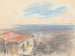 Landscape painting with blue cloud - Hercules Brabazon Brabazon — artwork view