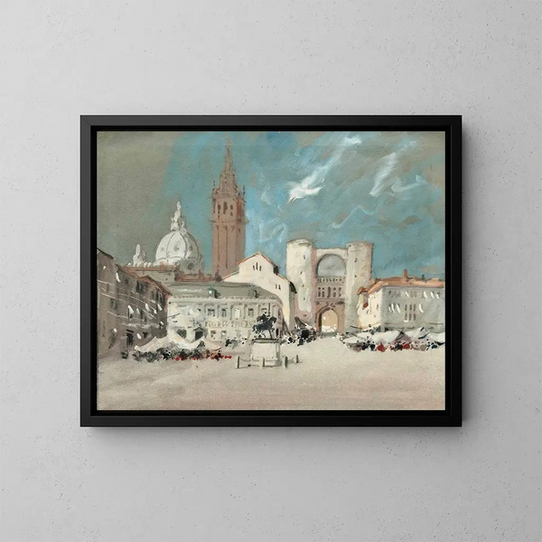 van Place des Seigneurs à Padoue - Hercules Brabazon Brabazon — ingelijst kunstwerk aan de muur