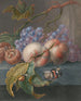 van fruit met een vlinder en een slak - Herman Henstenburgh — weergave van het kunstwerk