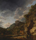 Landschap met berg, rivier en kar - Herman Nauwincx — weergave van het kunstwerk