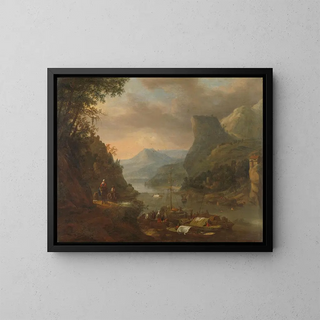 Herman Saftleven - River view in a mountainous region.webp