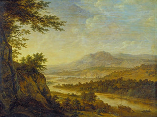 Herman Saftleven III - River Landscape with Rise of Cliffs.webp