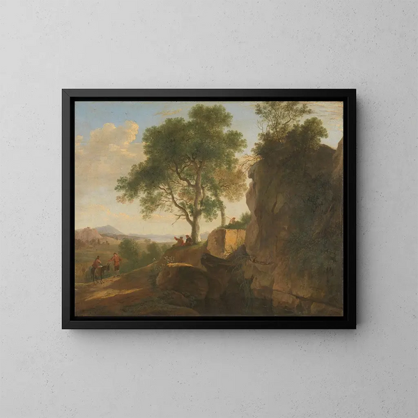 Italian landscape painting - Herman van Swanevelt — framed artwork on a wall