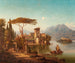 Landschap uit Noord-Italië, waarschijnlijk het Comomeer - Hermann August Krüger — weergave van het kunstwerk