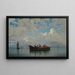 Bateaux de pêche sur une lagune vénitienne - Hermann David Salomon Corrodi — framed artwork on a wall