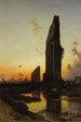 Zonsondergang op de ruïnes - Hermann David Salomon Corrodi — weergave van het kunstwerk