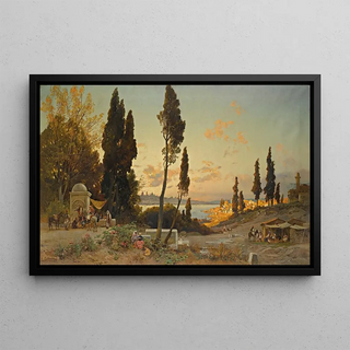Hermann David Salomon Corrodi - View Across The Bosphorus Constantinople.webp