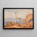 View of Nisida Island in the Gulf of Pozzuoli - Hermann David Salomon Corrodi — framed artwork on a wall