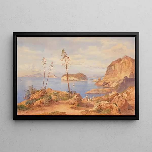 Hermann David Salomon Corrodi - View of the island of Nisida in the Gulf of Pozzuoli.webp