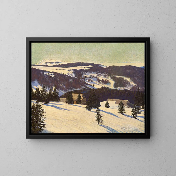 Mon refuge d'hiver, la cabane de Todtnau sur le Feldberg - Hermann Dischler — framed artwork on a wall
