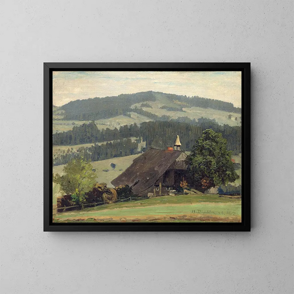 Ferme Ospelehof à Hinterzarten - Hermann Dischler — framed artwork on a wall