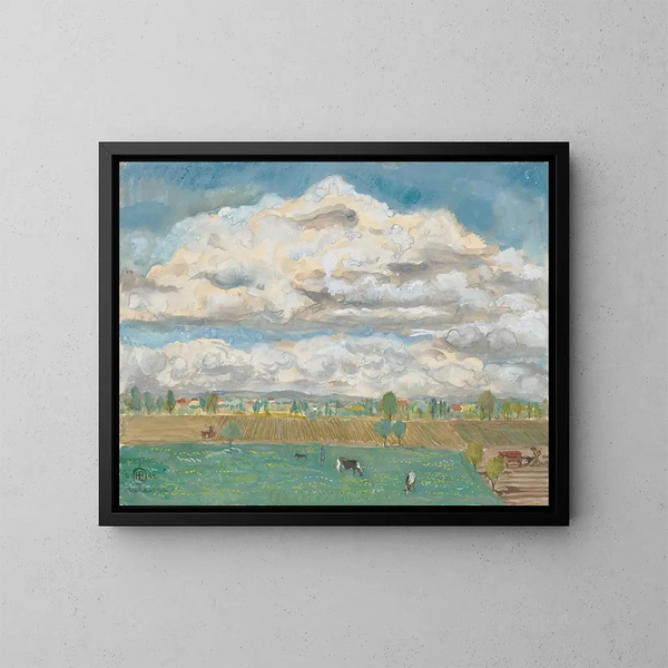 Champs et prairies près de Montauban - Hermann Lismann — framed artwork on a wall