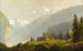 Landschap met chalet in de bergen - Hermann Ottomar Herzog — weergave van het kunstwerk