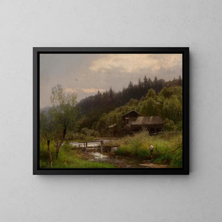Hermann Ottomar Herzog - Farm House by the Creek.webp