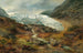 Landschap met gletsjer - Hermann Ottomar Herzog — weergave van het kunstwerk
