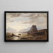 Landschap aan de kust met vissers - Hermann Ottomar Herzog — ingelijst kunstwerk aan de muur