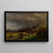 Landschap met een windmolen - Hermann Ottomar Herzog — ingelijst kunstwerk aan de muur