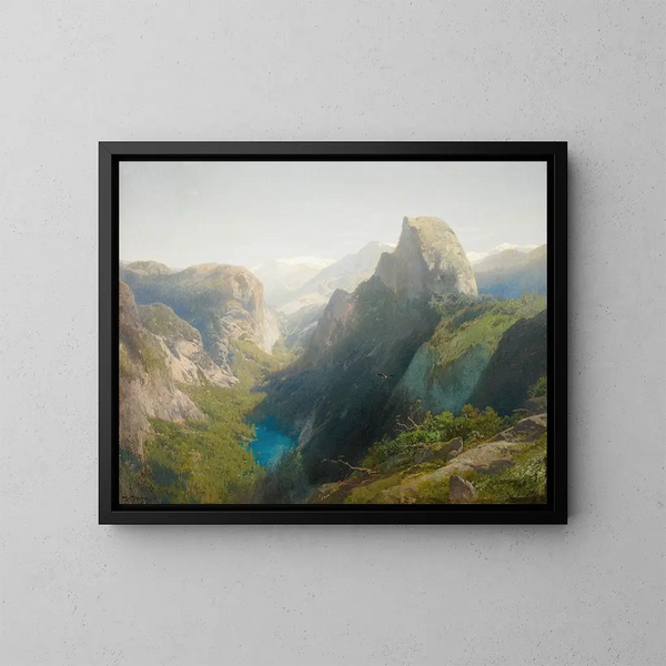 Lac Miroir, Yosemite - Hermann Ottomar Herzog — framed artwork on a wall