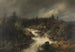 van een bergstroom met molen - Hermann Ottomar Herzog — weergave van het kunstwerk