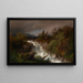 Cascade in Telemarken, Noorwegen - Hermann Ottomar Herzog — ingelijst kunstwerk aan de muur