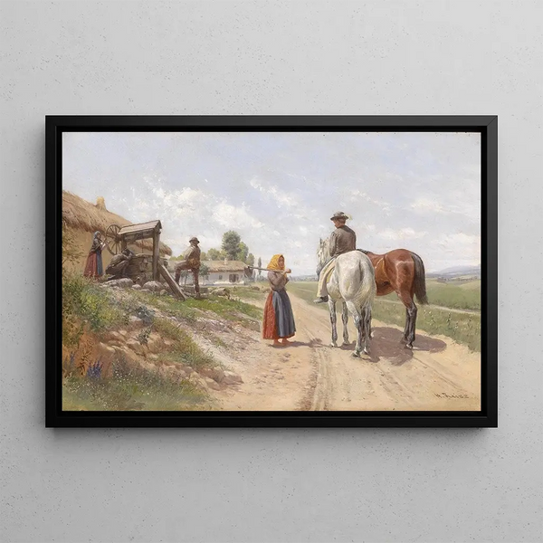 Hermann Reisz - Begegnung vor dem Dorf.webp