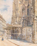 Zuidkant van de kathedraal Saint-Étienne met Gerst - Hermann Schmidt — weergave van het kunstwerk