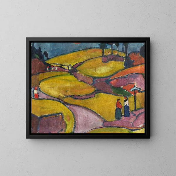 Landschap met ritmisch Eifel - Hermann Stenner — ingelijst kunstwerk aan de muur