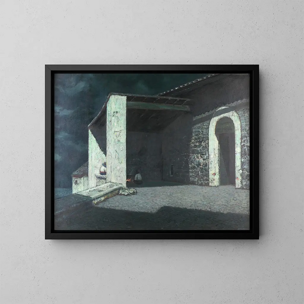 Summer Night Painting - Hermann Urban — framed artwork on a wall