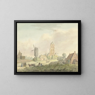 Hermanus Petrus Schouten - Kerk van het dorp Westkapelle in Zeeland.webp