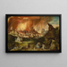 L'incendie de Sodome, Loth avec ses filles - Herri met de Bles — ingelijst kunstwerk aan de muur