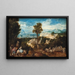 Landschapsschilderij met de vlucht naar Egypte - Herri met de Bles — ingelijst kunstwerk aan de muur