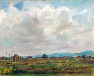 Sfeer van schuim bij de Chiemsee nabij Bersee - Hiasl Maier-Erding — weergave van het kunstwerk
