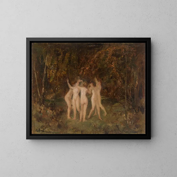 Nymph in the Forest - Hippolyte Boulenger — framed artwork on a wall