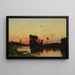 Zonsondergang aan de kust - Hippolyte Camille Delpy — ingelijst kunstwerk aan de muur