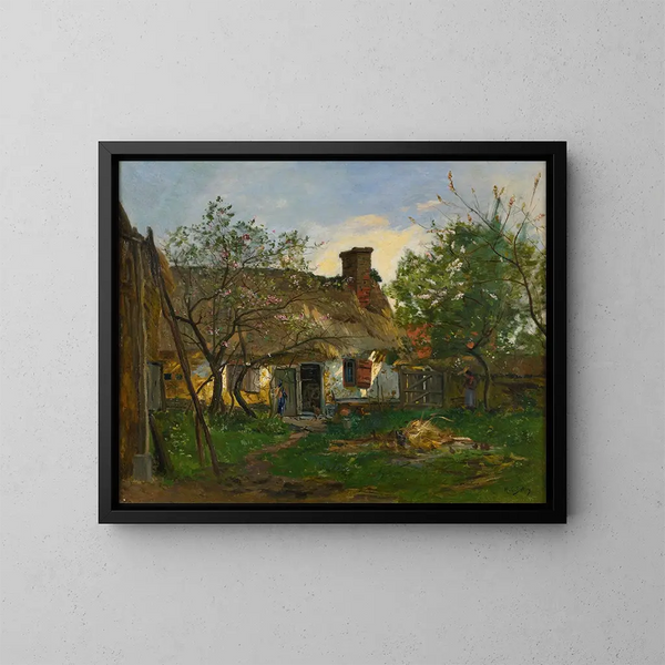 La Chaumière à Berneval - Hippolyte Camille Delpy — framed artwork on a wall