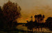 Een zonsondergang aan de oever - Hippolyte Camille Delpy — weergave van het kunstwerk