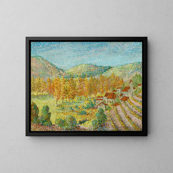 Vineyard in the South of France - Hippolyte Petitjean — framed artwork on a wall