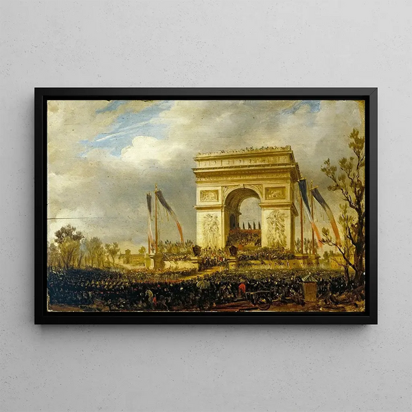 Hippolyte Sbron - La fte de la Fraternit le 20 avril 1848 place de ltoile distribution des drapeaux la garde nationale.webp