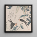 Hirondelles et glycine - Kubo Shunman — framed artwork on a wall