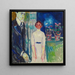 Man en vrouw bij het raam met potplanten - Edvard Munch — ingelijst kunstwerk aan de muur