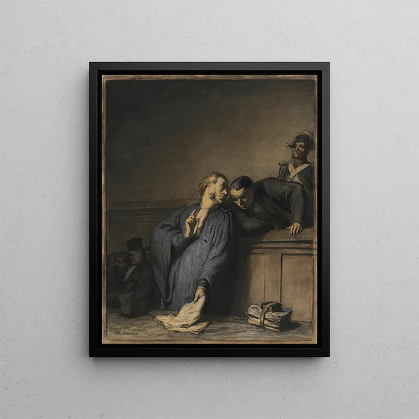 A Criminal Case - Honoré Daumier — framed artwork on a wall